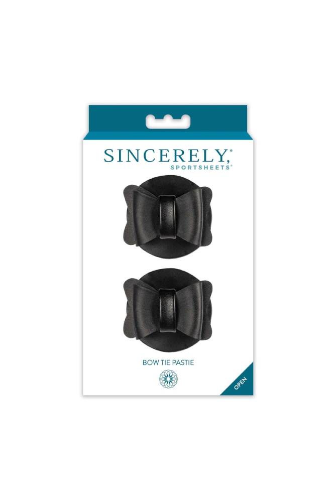 Sincerely by Sportsheets - Bow Tie Pasties - Black - Stag Shop