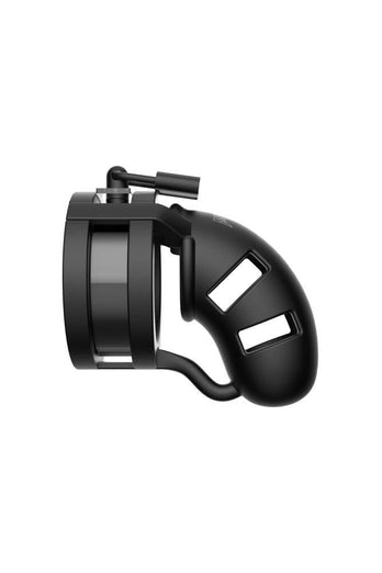ManCage by Shots Toys - Model 18 Cock Cage Ballsplitter - 3.5 Inch - Black - Stag Shop