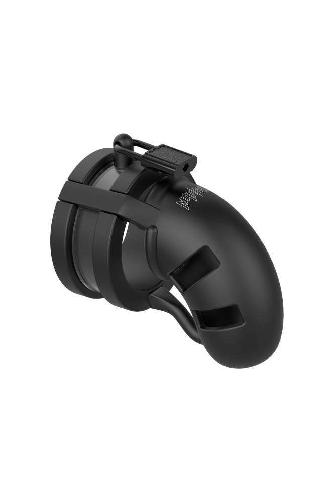 ManCage by Shots Toys - Model 18 Cock Cage Ballsplitter - 3.5 Inch - Black - Stag Shop