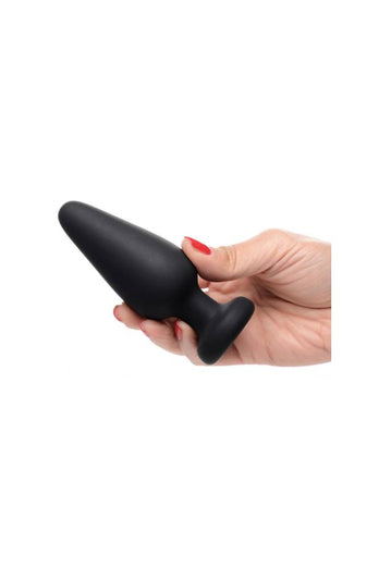 XR Brands - Booty Sparks - Light Up Silicone Medium Anal Plug - Black - Stag Shop