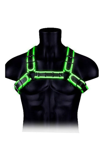 Ouch by Shots - Buckle Bulldog Harness - Glow in the Dark - Stag Shop
