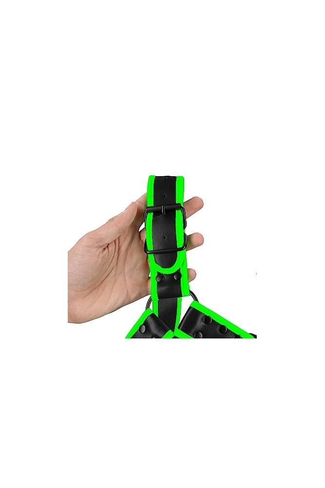 Ouch by Shots - Buckle Bulldog Harness - Glow in the Dark - Stag Shop