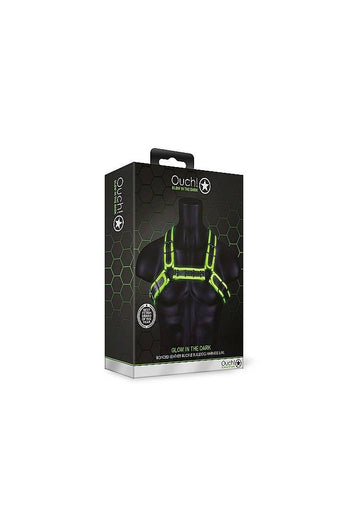 Ouch by Shots - Buckle Bulldog Harness - Glow in the Dark - Stag Shop