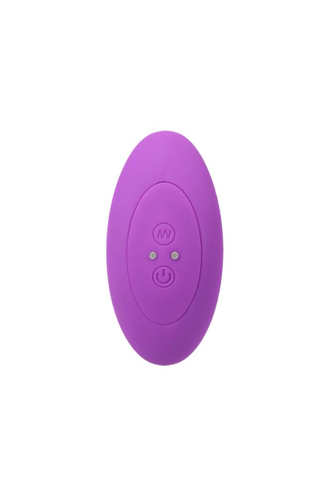 Doc Johnson - A-Play - Beaded Vibe - Remote Controlled Silicone Anal Plug - Purple - Stag Shop