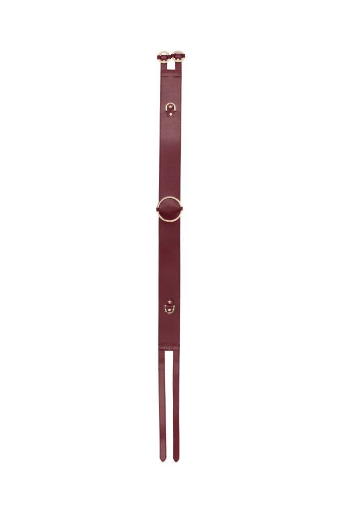 Ouch by Shots Toys - Halo - Waist Belt - Burgundy - L/XL - Stag Shop