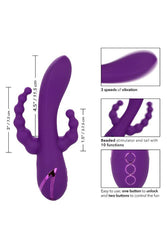 Cal Exotics - California Dreaming - Long Beach Bootylicious Triple Vibrator - Purple - Stag Shop