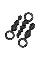 Satisfyer - Booty Call 3-Piece Plug Set - Black - Stag Shop