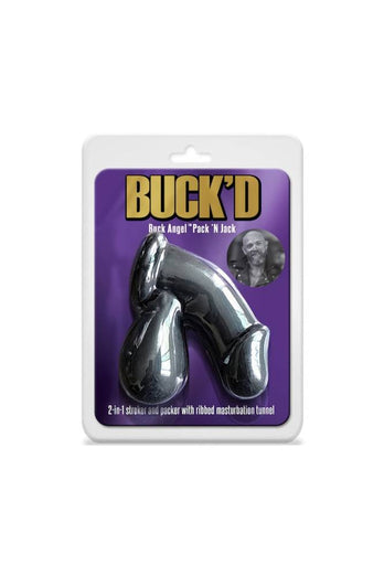 Channel 1 Releasing - Buck'd - Buck Angel Pack N' Jack - 2-in - Stroker & Packer - Black - Stag Shop
