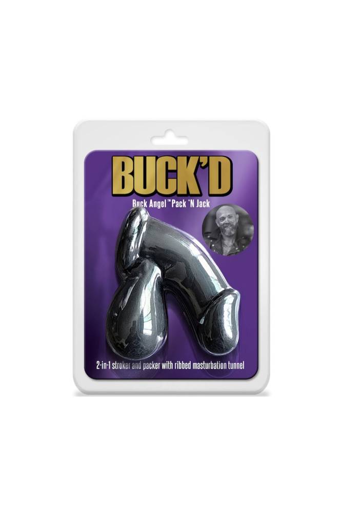Channel 1 Releasing - Buck'd - Buck Angel Pack N' Jack - 2-in - Stroker & Packer - Black - Stag Shop