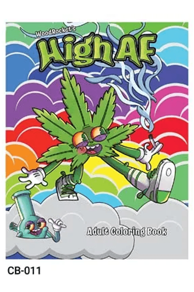 Wood Rocket - High as Fuck Colouring Book - Stag Shop