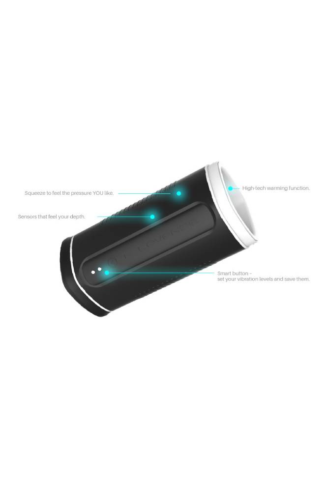 Lovense - Calor Bluetooth Automatic Male Masturbator - Black/White - Stag Shop