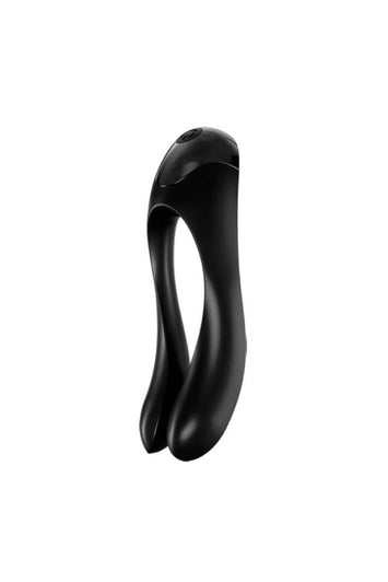 Satisfyer - Candy Cane - Silicone Finger Vibrator - Black - Stag Shop