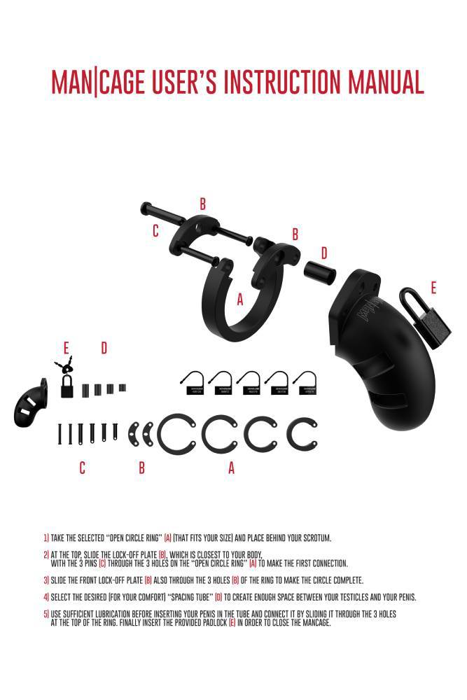 ManCage by Shots Toys - Model 20 Cock Cage - 3.5 Inch - Black - Stag Shop