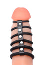 XR Brands - Gates of Hell - 6 Ring Silicone Cock Cage - Black - Stag Shop