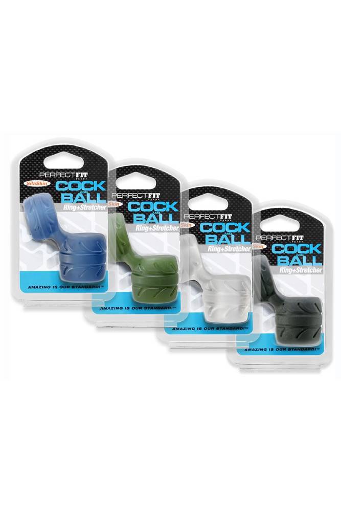 Perfect Fit - Silaskin Cock Ring and Ball Stretcher - Clear - Stag Shop