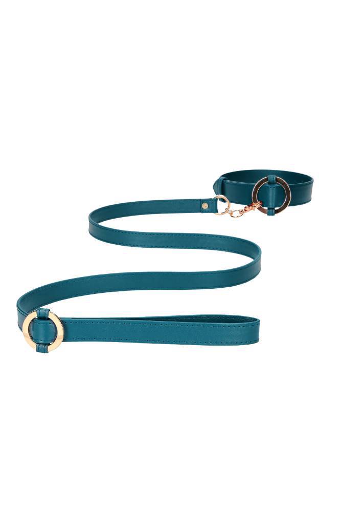 Ouch by Shots Toys - Halo - Collar with Leash - Green - Stag Shop