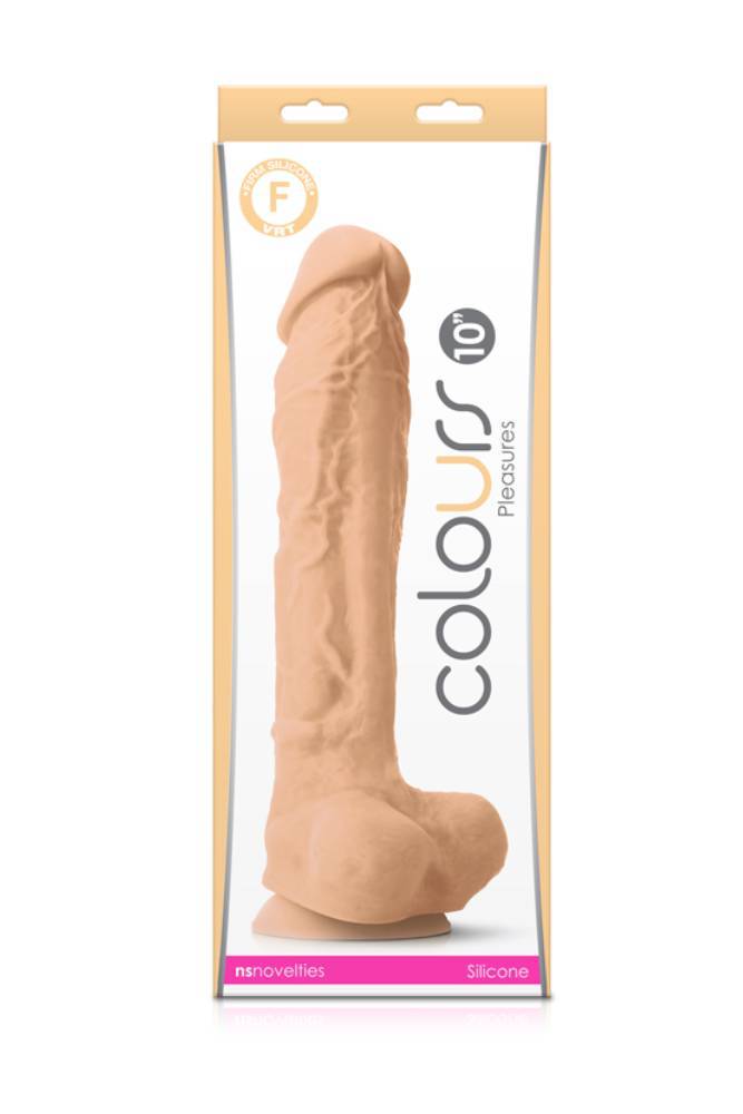 NS Novelties - Colours - 10 Inch Pleasures Dildo - Assorted Colours - Stag Shop