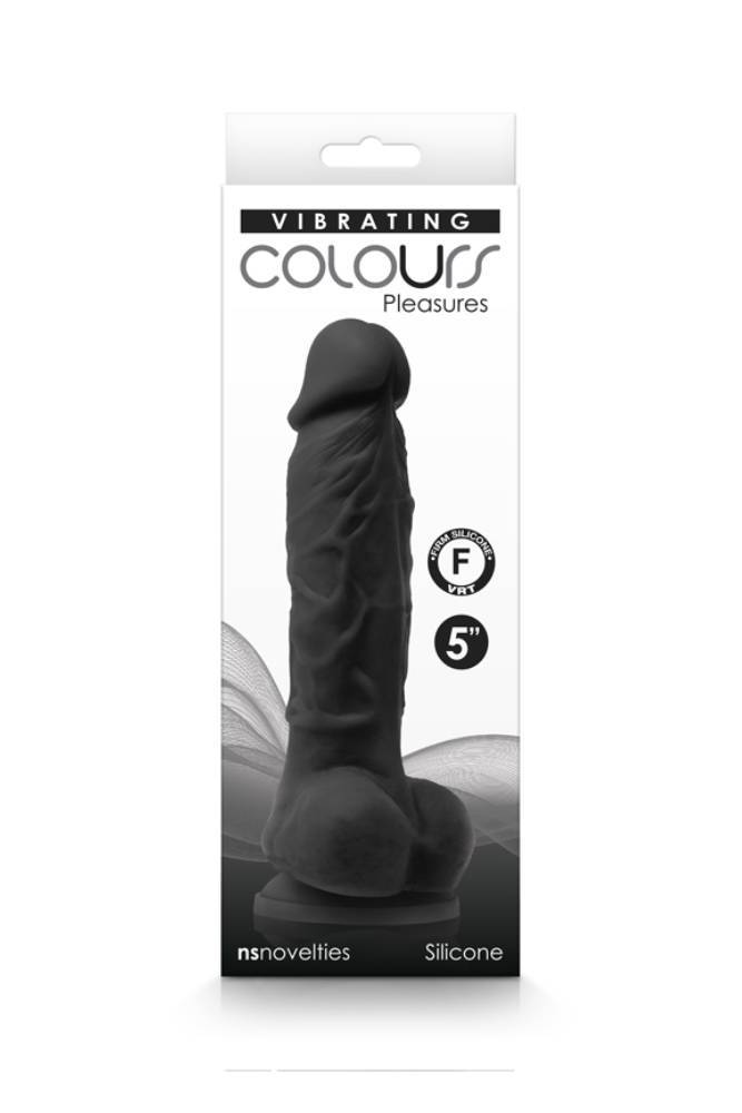 NS Novelties - Colours - 5 Inch Pleasures Vibrating Dildo - Assorted Colours - Stag Shop