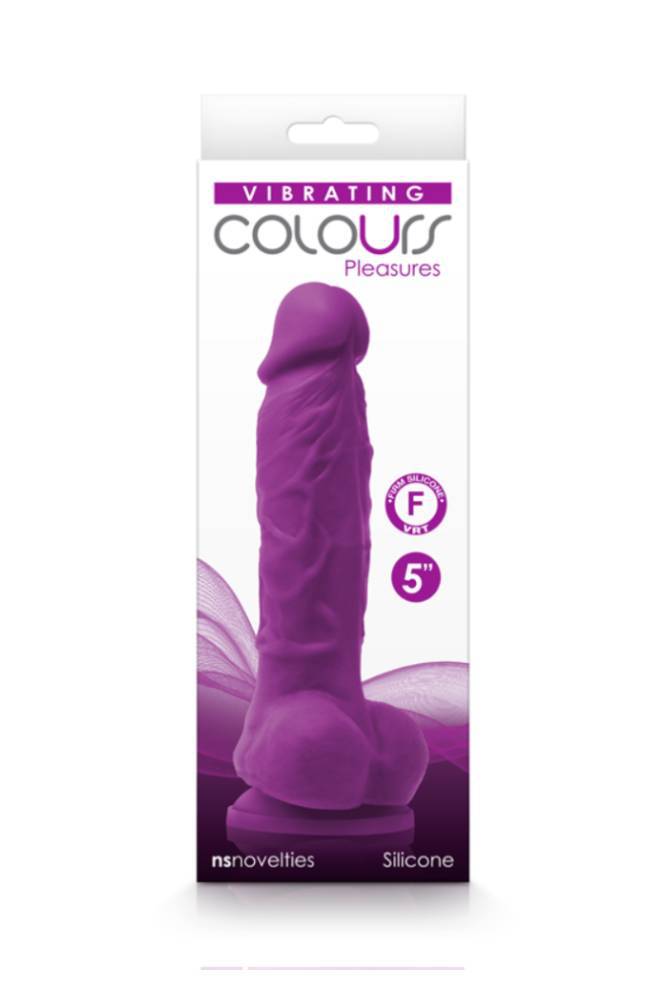 NS Novelties - Colours - 5 Inch Pleasures Vibrating Dildo - Assorted Colours - Stag Shop