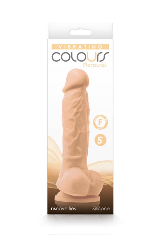 NS Novelties - Colours - 5 Inch Pleasures Vibrating Dildo - Assorted Colours - Stag Shop