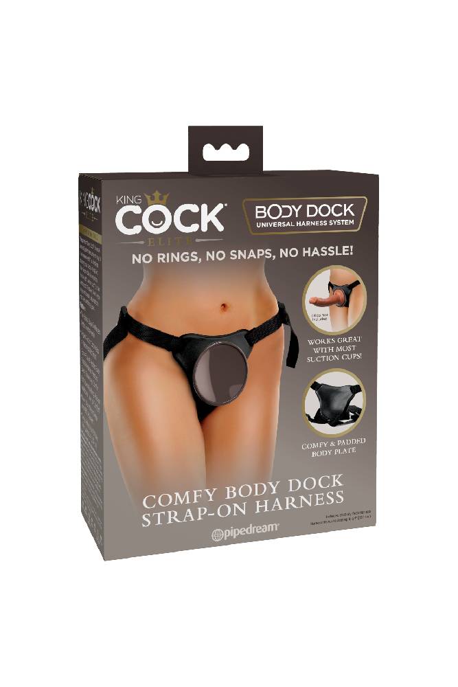 Pipedream - King Cock Elite - Comfy Body Dock Strap-on Harness - Black - Stag Shop