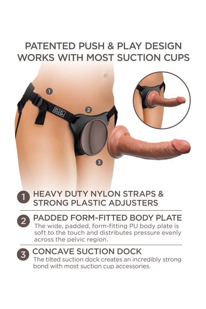 Pipedream - King Cock Elite - Comfy Silicone Body Dock Strap-on Kit - Tan - Stag Shop