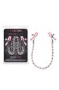 Cal Exotics - Nipple Play - Crystal Chain Nipple Clamps - Pink - Stag Shop