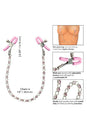 Cal Exotics - Nipple Play - Crystal Chain Nipple Clamps - Pink - Stag Shop
