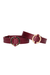 Ouch by Shots Toys - Halo - Thigh Cuffs - Burgundy - Stag Shop