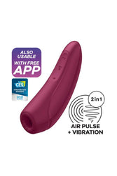 Satisfyer - Curvy 1 Plus Bluetooth Clitoral Stimulator - Bordeaux - Stag Shop
