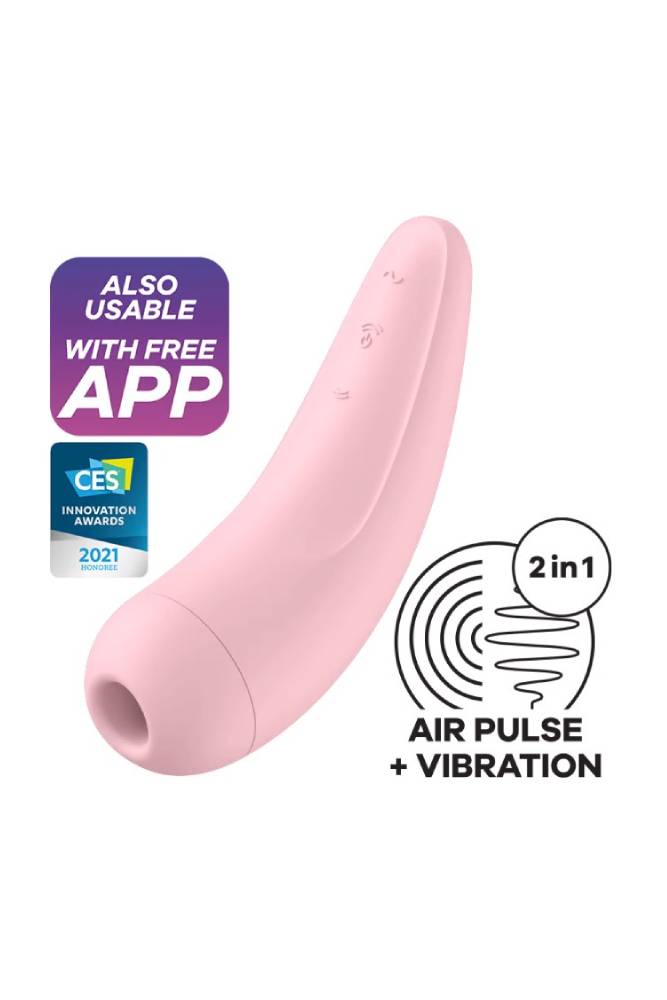 Satisfyer - Curvy 2 Plus Bluetooth Clitoral Stimulator - Pink - Stag Shop