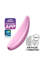 Satisfyer - Curvy 3 Plus Bluetooth Clitoral Stimulator - Pink - Stag Shop