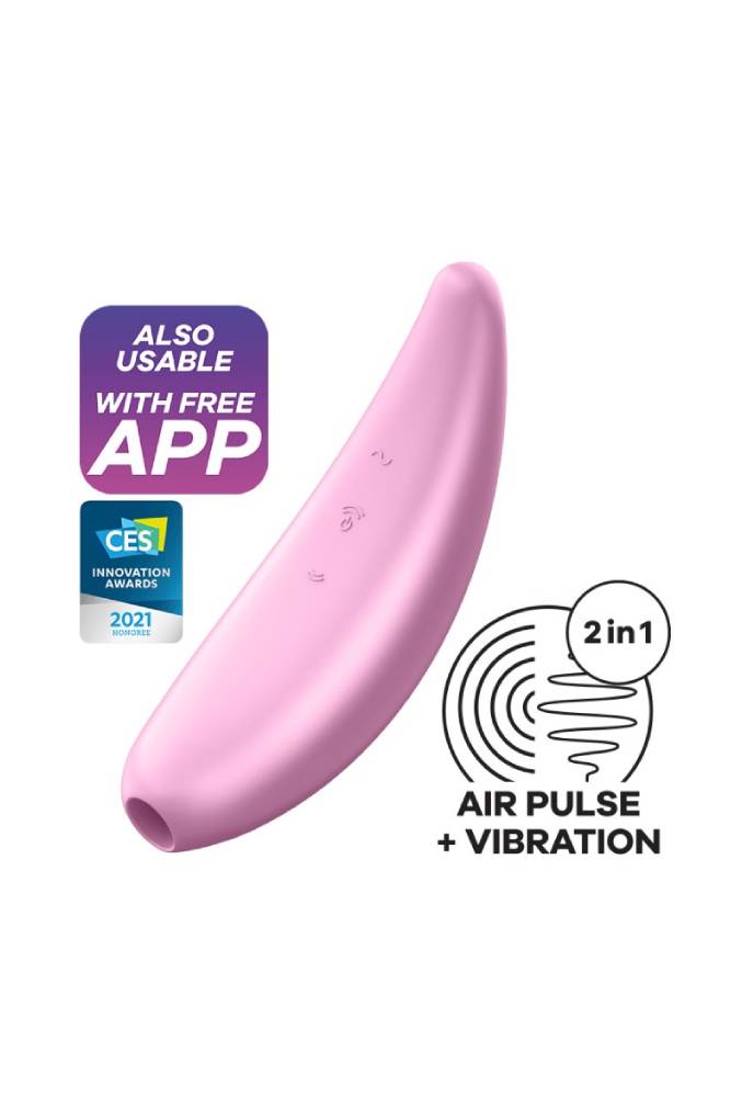 Satisfyer - Curvy 3 Plus Bluetooth Clitoral Stimulator - Pink - Stag Shop