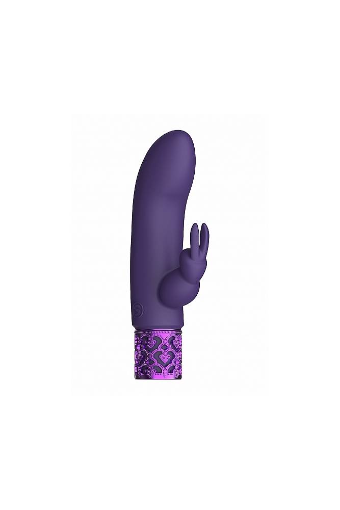 Shots Toys - Royal Gems - Dazzling Rechargeable Mini Rabbit Vibrator - Purple - Stag Shop