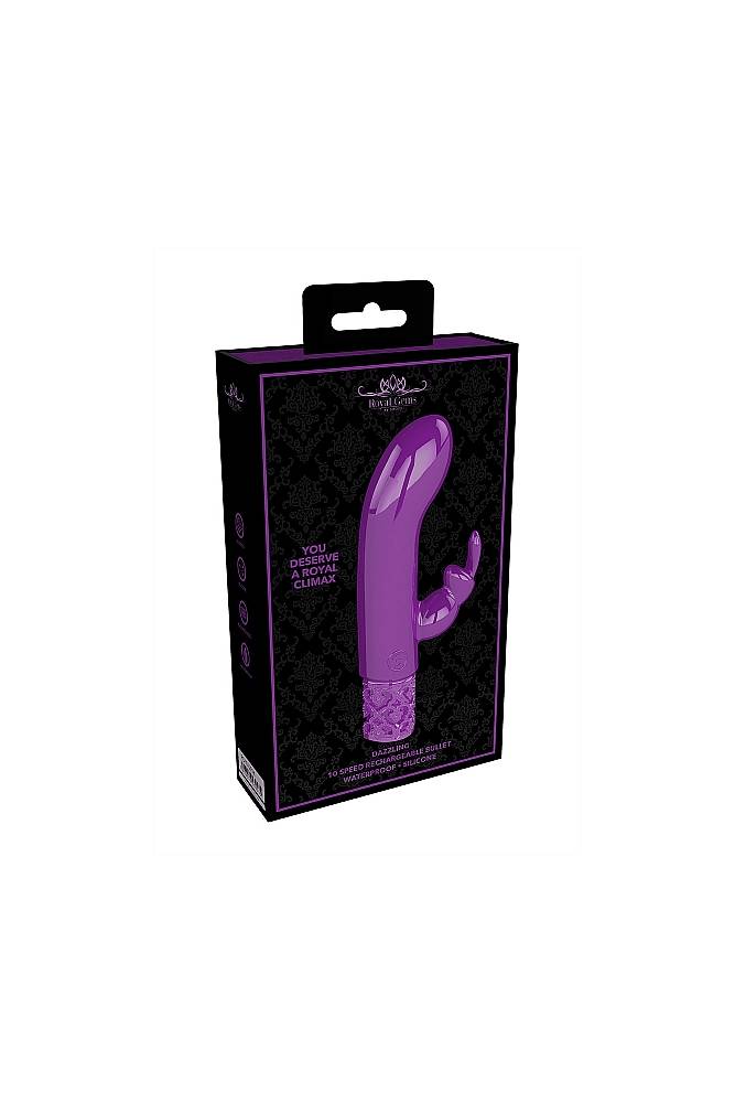 Shots Toys - Royal Gems - Dazzling Rechargeable Mini Rabbit Vibrator - Purple - Stag Shop