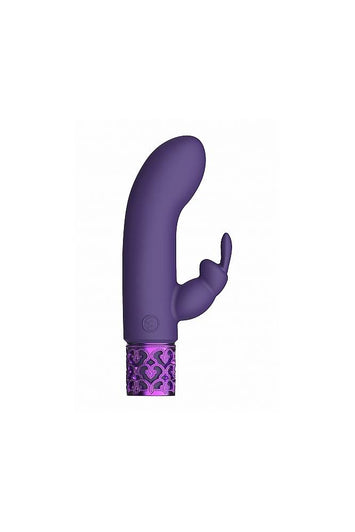Shots Toys - Royal Gems - Dazzling Rechargeable Mini Rabbit Vibrator - Purple - Stag Shop