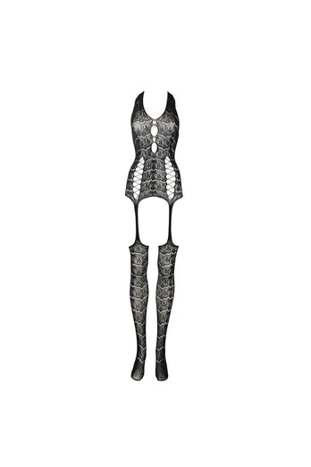 Shots Toys - Le Désir - DES014 - Lace Suspender Bodystocking - OS - Black - Stag Shop