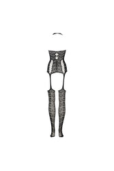 Shots Toys - Le Désir - DES014 - Lace Suspender Bodystocking - OS - Black - Stag Shop