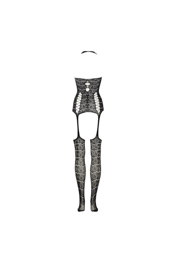 Shots Toys - Le Désir - DES014 - Lace Suspender Bodystocking - OS - Black - Stag Shop