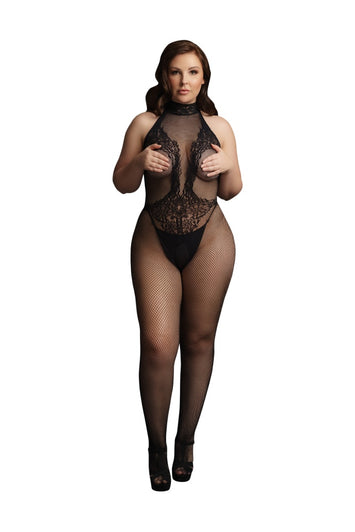 Shots Toys - Le Désir - DES026X - Crotchless Bodystocking - OS/XL - Black - Stag Shop