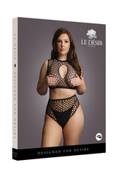 Shots Toys - Le Désir - DES027X - Key-Hole Bra Set - OS/XL - Black - Stag Shop