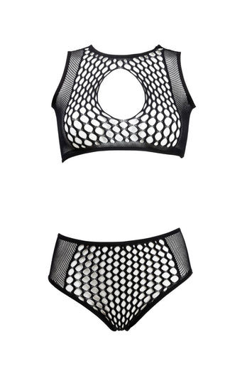 Shots Toys - Le Désir - DES027 - Key-Hole Bra Set - OS - Black - Stag Shop