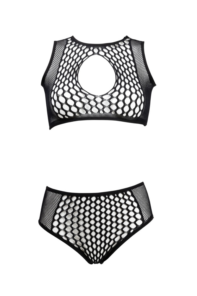 Shots Toys - Le Désir - DES027X - Key-Hole Bra Set - OS/XL - Black - Stag Shop