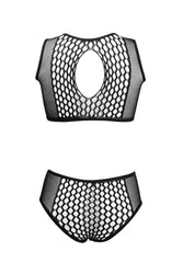 Shots Toys - Le Désir - DES027 - Key-Hole Bra Set - OS - Black - Stag Shop