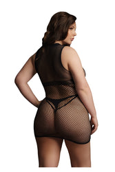 Shots Toys - Le Désir - DES029X - Duo Net Mini Dress - OS/XL - Black - Stag Shop