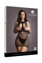 Shots Toys - Le Désir - DES029X - Duo Net Mini Dress - OS/XL - Black - Stag Shop