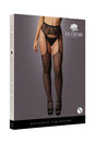 Shots Toys - Le Désir - DES051 - Fishnet and Lace Garterbelt Stockings - Black - Stag Shop