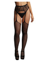Shots Toys - Le Désir - DES051 - Fishnet and Lace Garterbelt Stockings - Black - Stag Shop