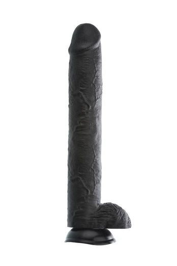 Adam & Eve - Dark Rider 15 Inch Dildo - Black - Stag Shop