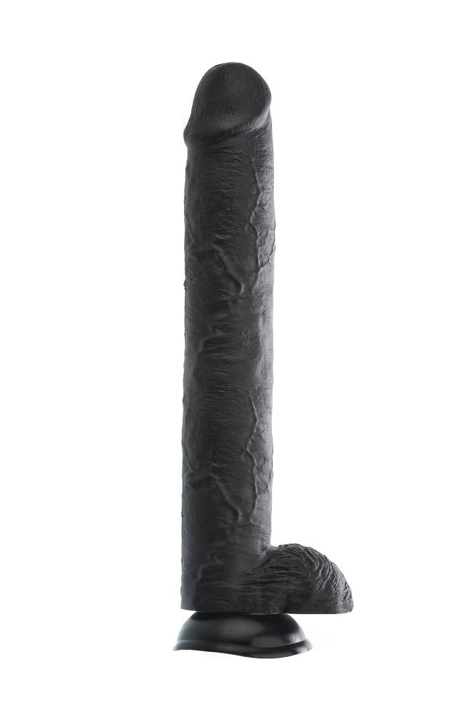 Adam & Eve - Dark Rider 15 Inch Dildo - Black - Stag Shop